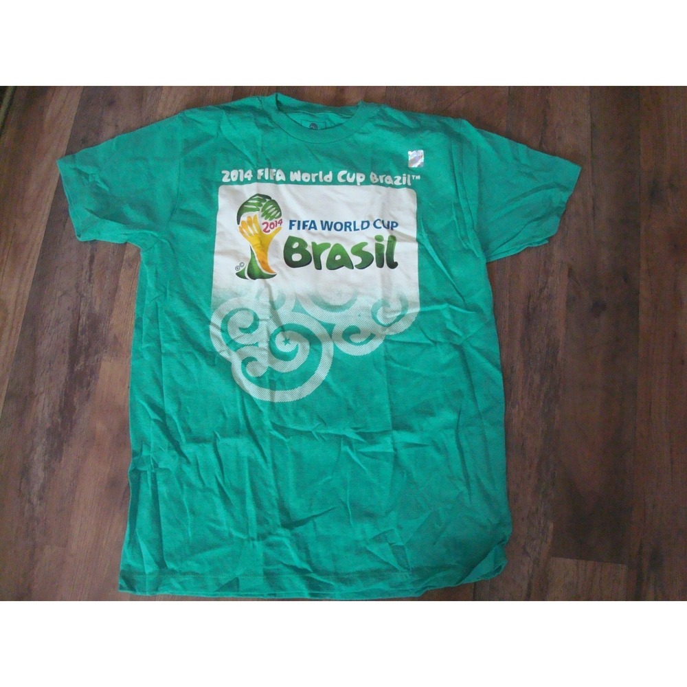 MEDIUM BRASIL BRAZIL WORLD CUP MENS T-SHIRT SHIRT DEADSTOCK VINTAGE ST1